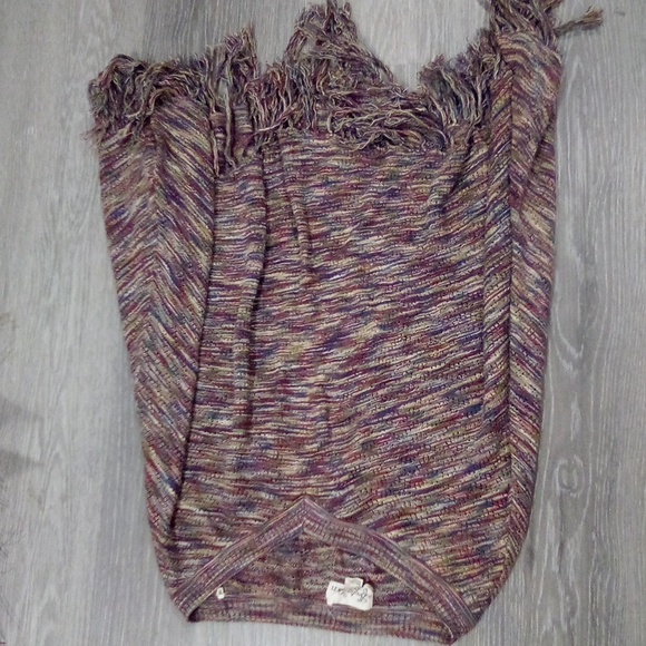 Forever 21 Global Boutique Fringe Bottom Colorful Poncho - Picture 4 of 12